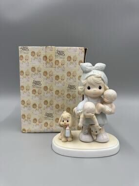 1985 Precious Moments The Joy Of The Lord Is My Strength #100137 Figurine